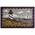 Mayberry Rug 30 x 46 in. Seaside Bayside Lighthouse Area Rug MA375690